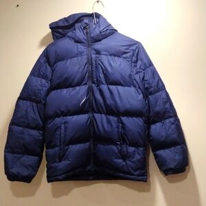 Polo Ralph Lauren Navy Blue Hooded Coat, Boys Size Large in excellent condition